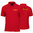 Poloshirt rot mit Adler und Trash-Motiv auf dem Rücken